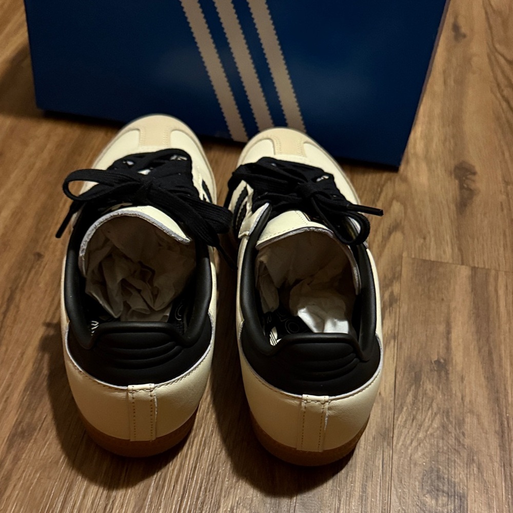 Adidas Samba Cream and Black Athletic Shoes - Picture 2 of 4